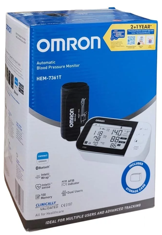 Omron HEM-7361T Digital Blood Pressure Monitor with Bluetooth