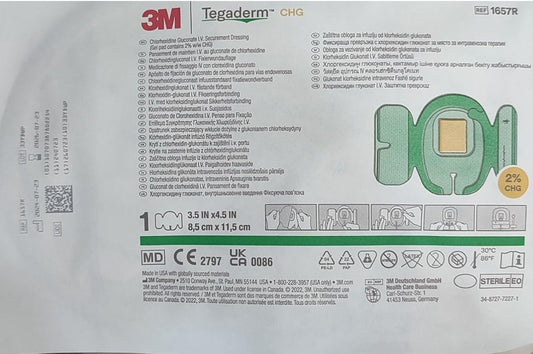 3M Tegaderm 1657R CHG Dressing (11.5 cm × 8.5 cm)