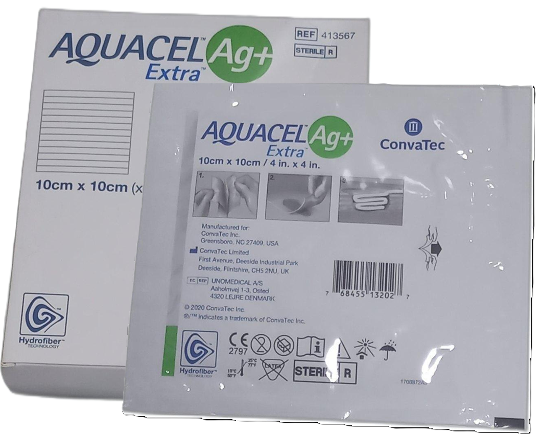 AQUACEL Ag+ Extra Antimicrobial Wound Dressing 413566, 413567