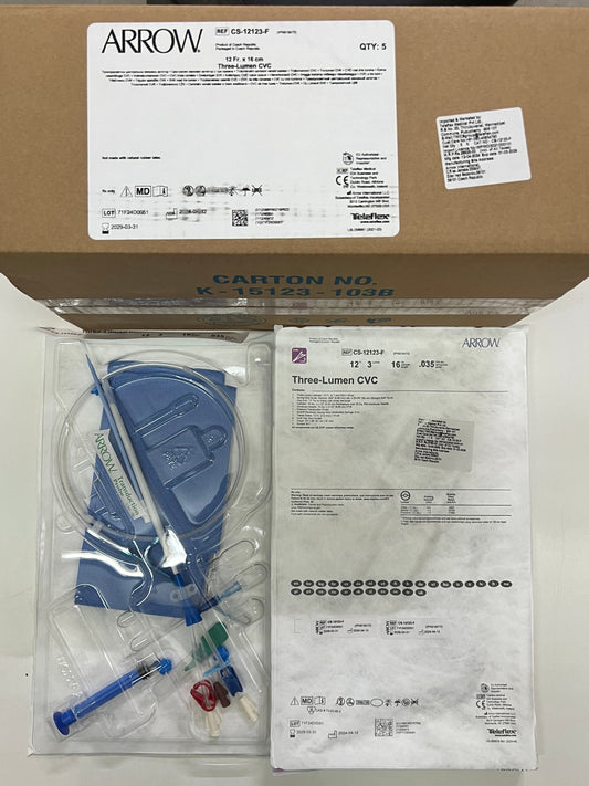 Arrow CS-12123F Triple Lumen Central Venous Catheter Set