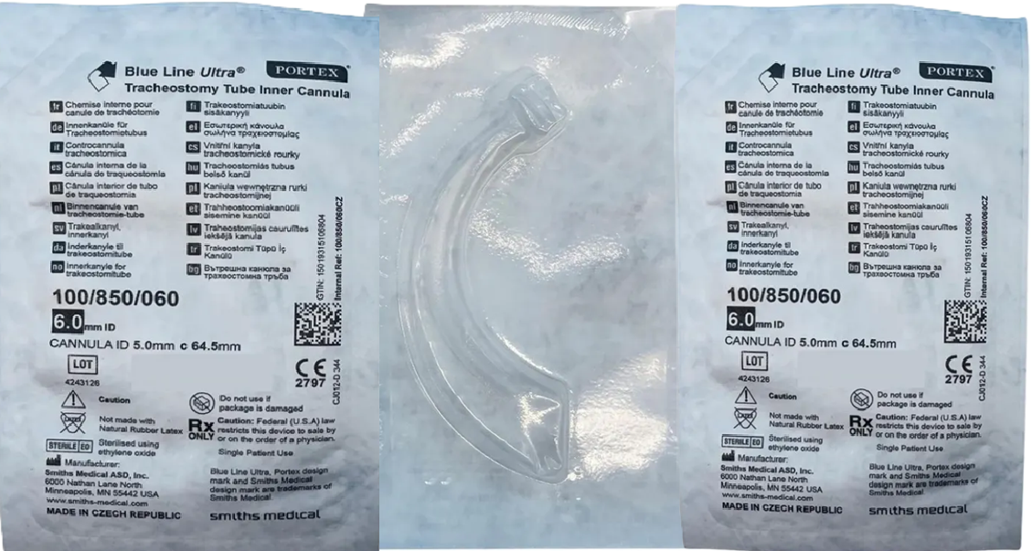 Smiths Medical Portex Blue Line Ultra Plain Replacement Inner Cannula 100/850/060-100/850/090