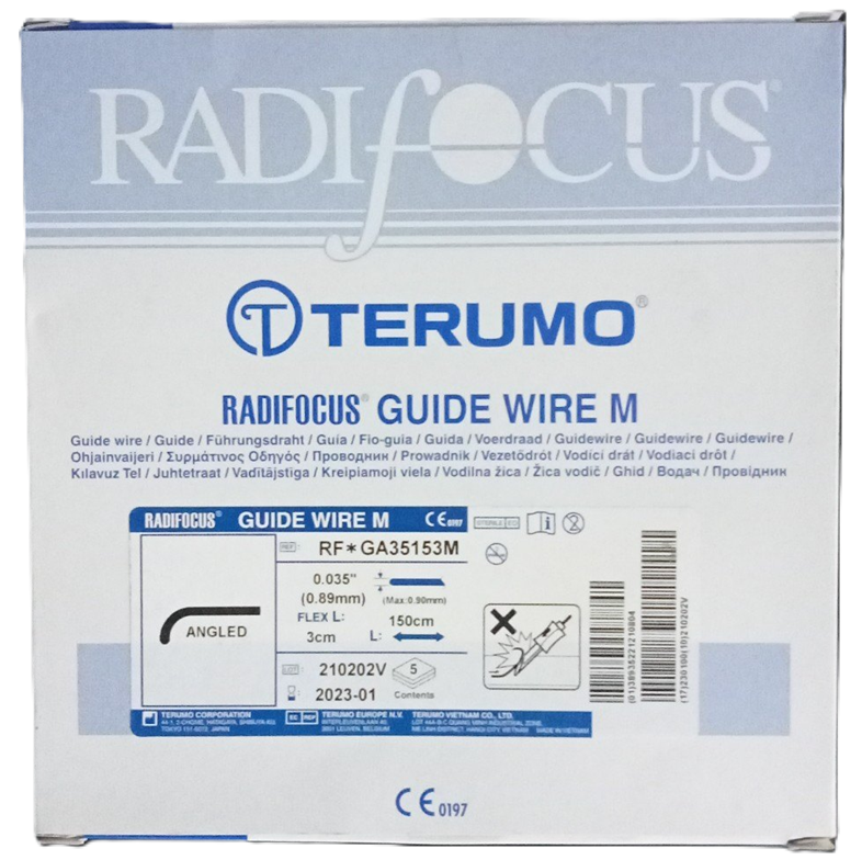 Terumo Radifocus® Guide Wire M GA35153M – 0.035″ × 150 cm Angled Tip