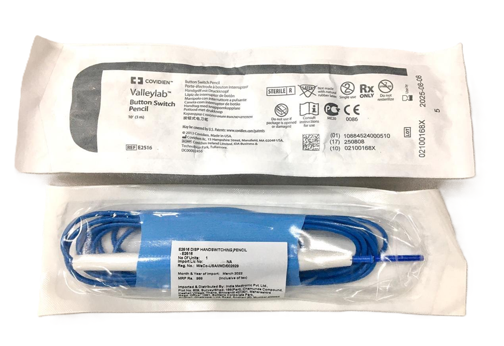 Valleylab E2516 Disposable Electrosurgical Cautery Pencil – Button Switch