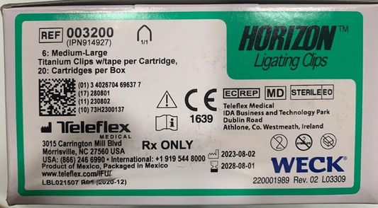 Weck Horizon™ Titanium Ligating Clips