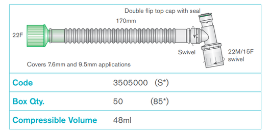 Intersurgical Double Swivel Flexible Catheter Mount