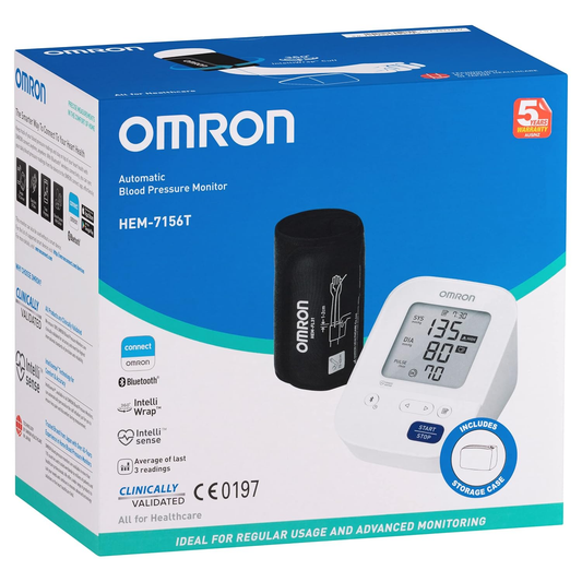 Omron HEM 7156T Digital Blood Pressure Monitor – Upper Arm BP Monitor with Bluetooth