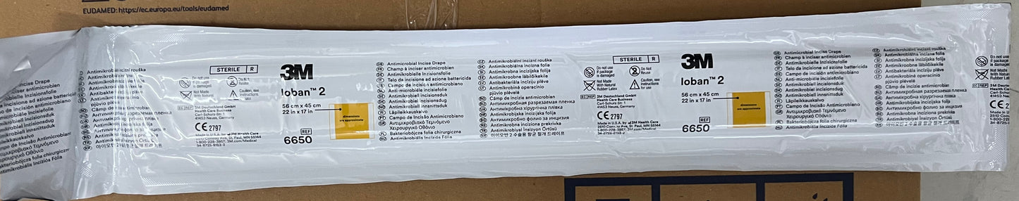 3M Ioban 2 Antimicrobial Incise Drape 6650 – 56 cm × 45 cm (22 in × 17 in)