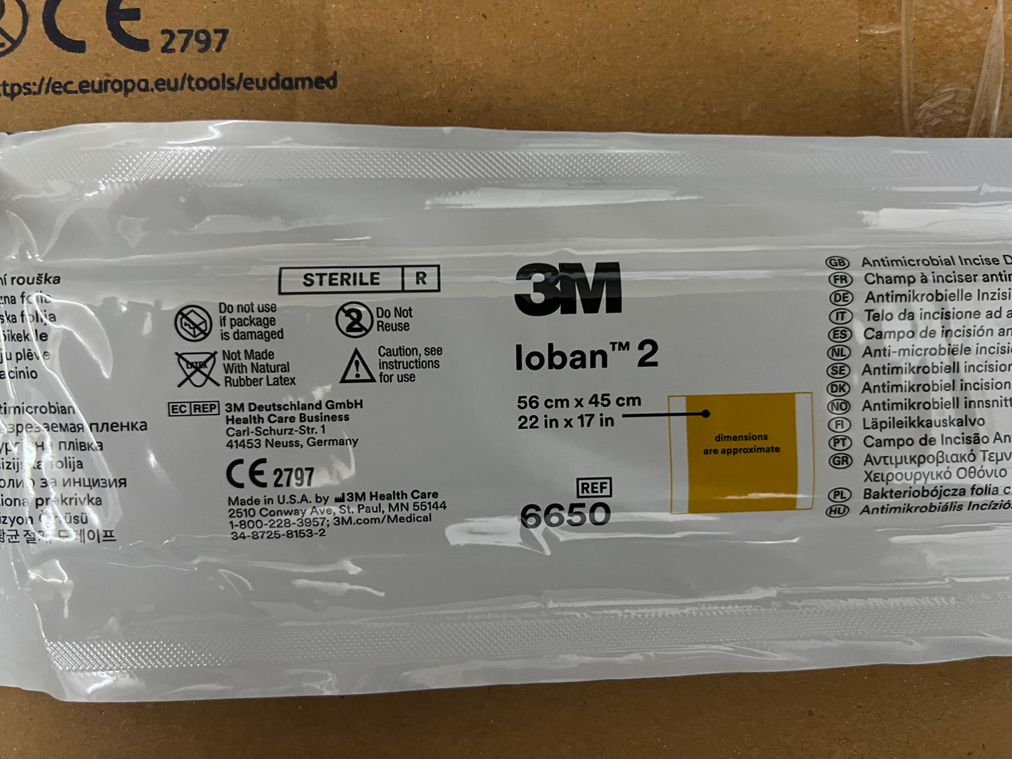 3M Ioban 2 Antimicrobial Incise Drape 6650 – 56 cm × 45 cm (22 in × 17 in)