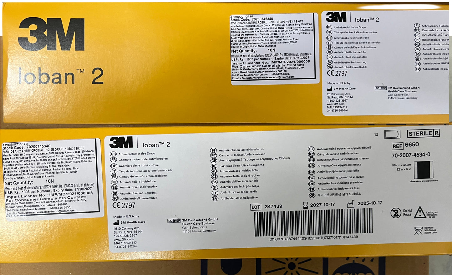 3M Ioban 2 Antimicrobial Incise Drape 6650 – 56 cm × 45 cm (22 in × 17 in)
