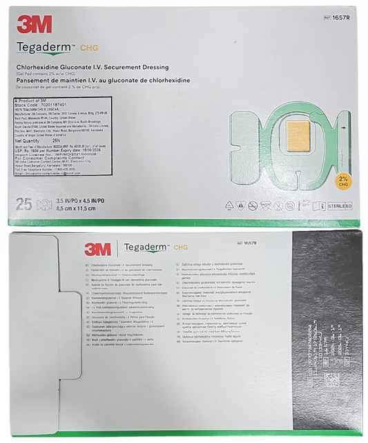 3M Tegaderm 1657R CHG Dressing (11.5 cm × 8.5 cm)