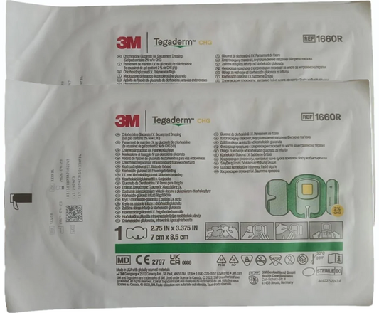 3M Tegaderm 1660R CHG Dressing (7 cm × 8.5 cm)