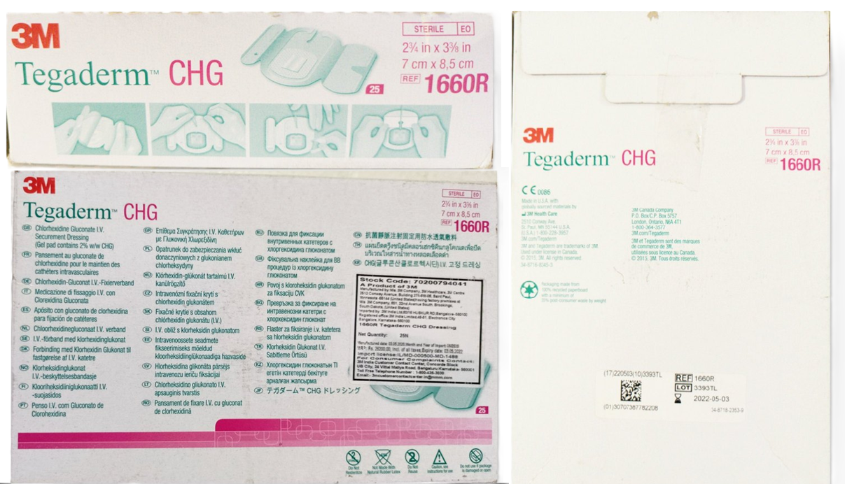 3M Tegaderm 1660R CHG Dressing (7 cm × 8.5 cm)