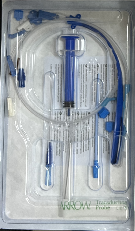 Arrowg+ard® CS-22703E Blue Three-Lumen Central Venous Catheter Set – 7 Fr × 16 cm
