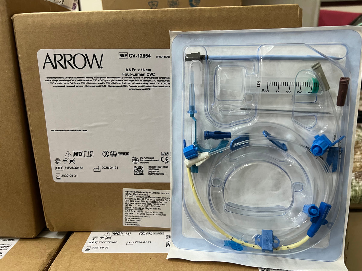 Teleflex Arrow CV-12854 Four Lumen CVC Set 8.5Fr x 16cms