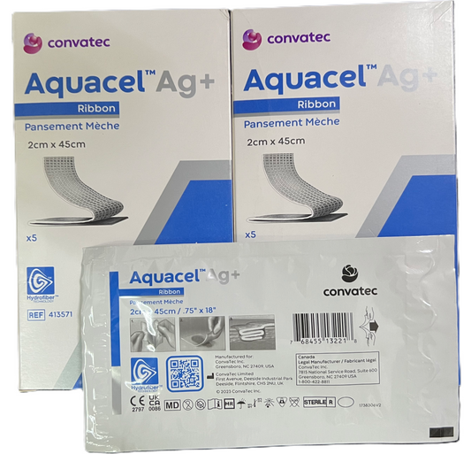 ConvaTec AQUACEL Ag+ Ribbon Dressing 2cm x 45cm (Ref No 413571)