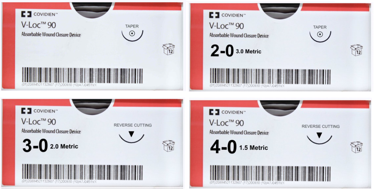 Covidien V-Loc™ 90 Absorbable Barbed Sutures