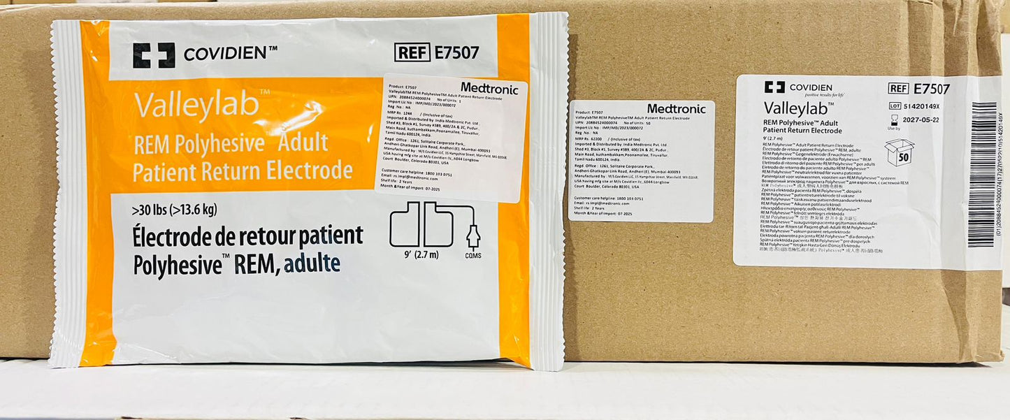 Valleylab REM™ Polyhesive™ Patient Return Electrode Pad – E7507