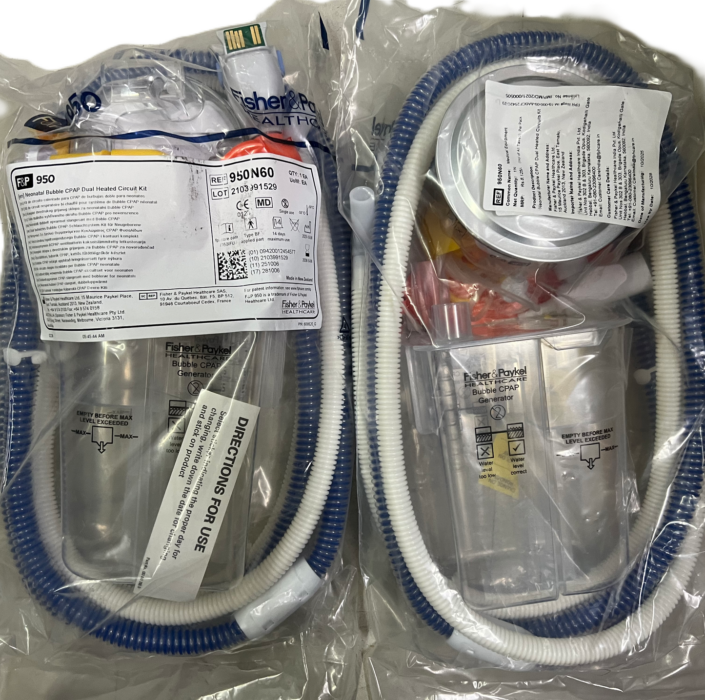 Fisher & Paykel Healthcare Neonatal Bubble CPAP Dual Heated Circuit – 950N60