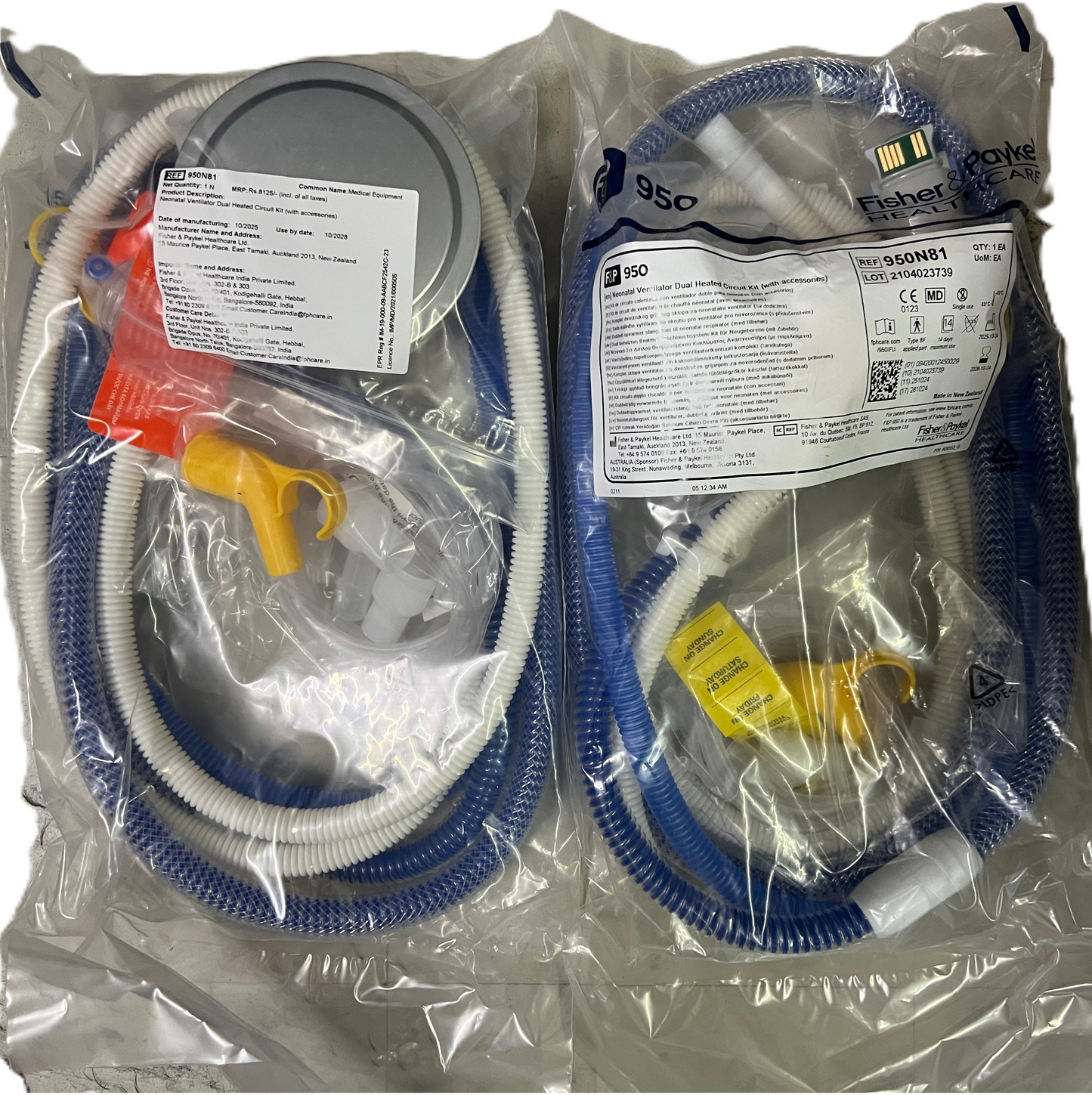 Fisher & Paykel Healthcare Neonatal Ventilator Dual Heated Circuit Kit (With Accessories) – 950N81