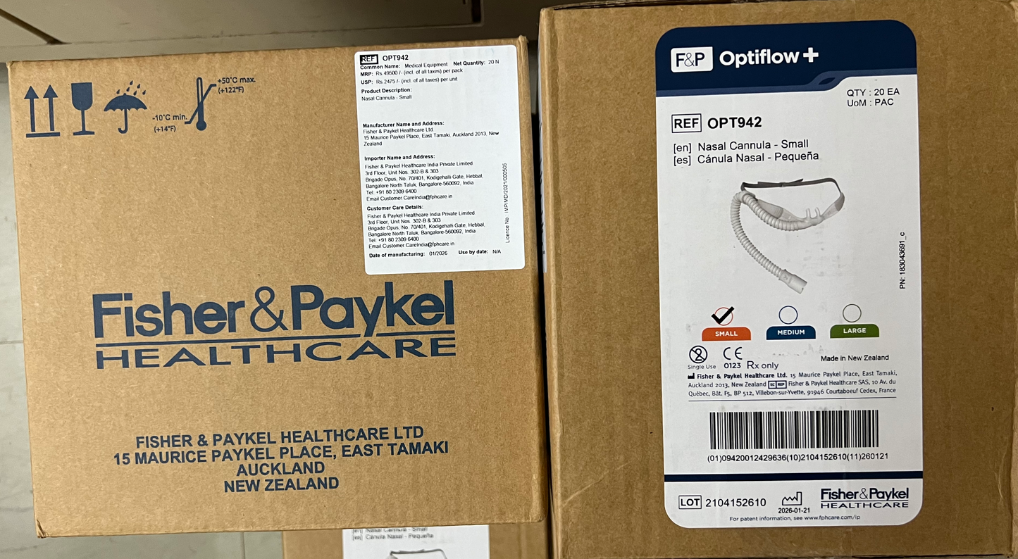 Fisher & Paykel Optiflow+ Adult Nasal Cannula – Small OPT942