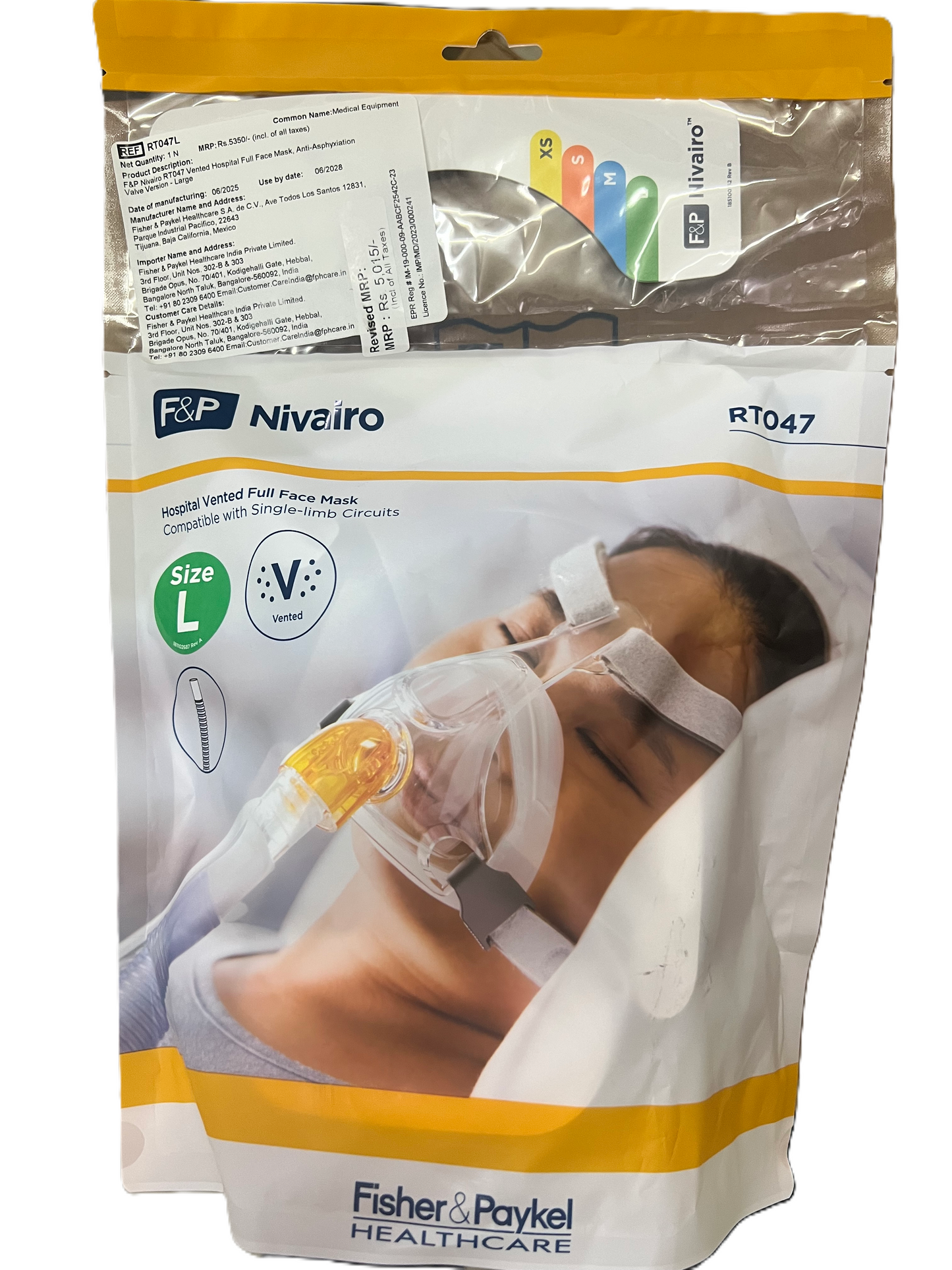 Fisher & Paykel Nivairo RT047 Vented Full Face NIV Mask