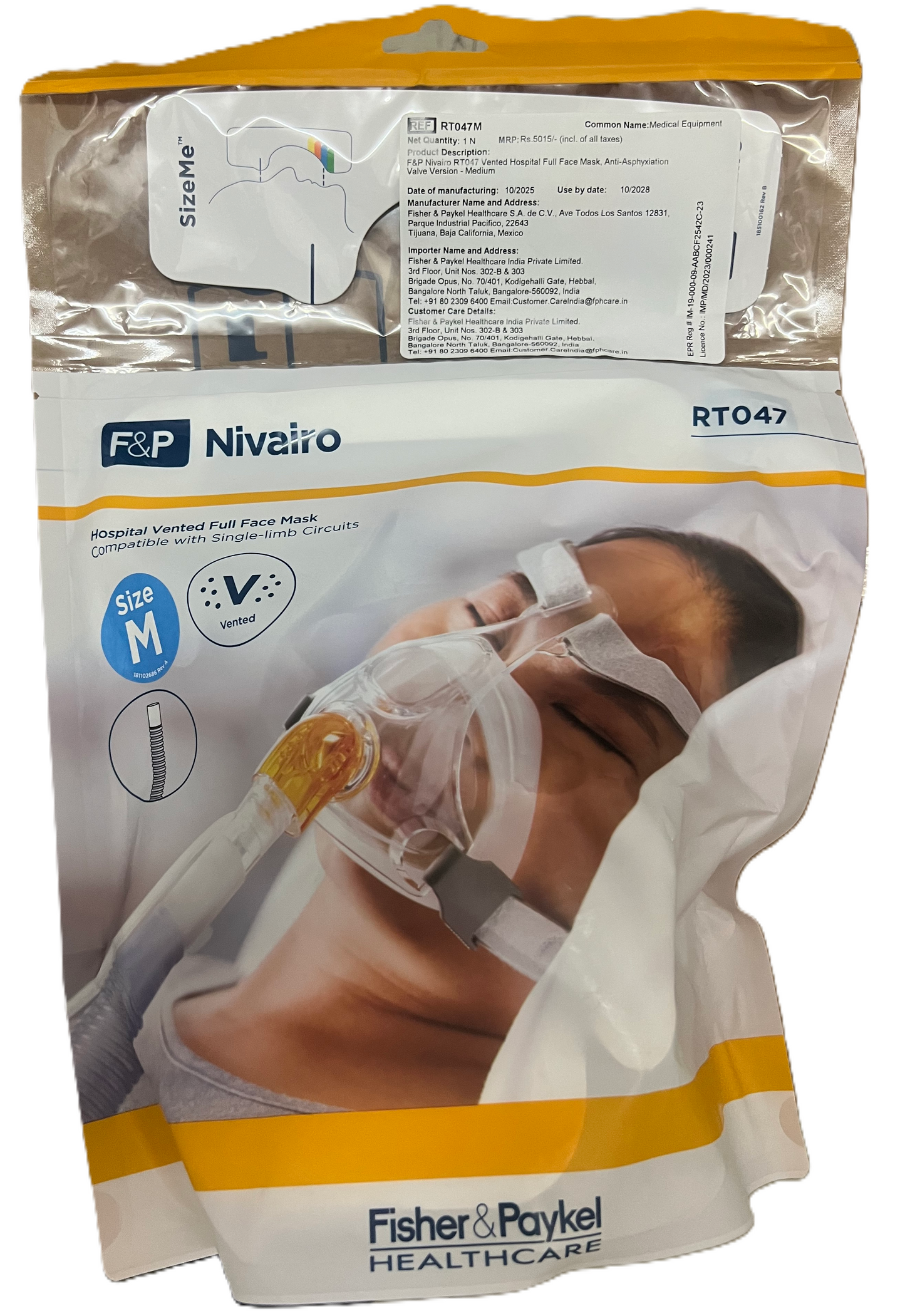 Fisher & Paykel Nivairo RT047 Vented Full Face NIV Mask