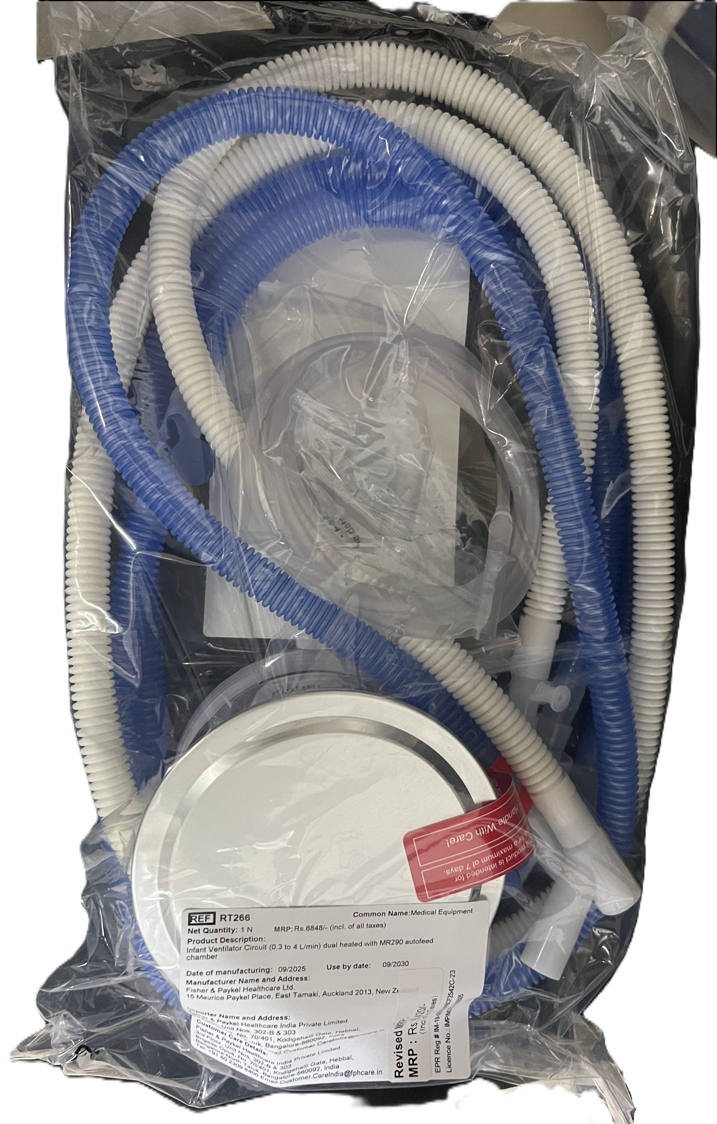 Fisher & Paykel Healthcare RT266 Evaqua 2 Dual Heated Infant Circuit with MR290 Autofeed Chamber