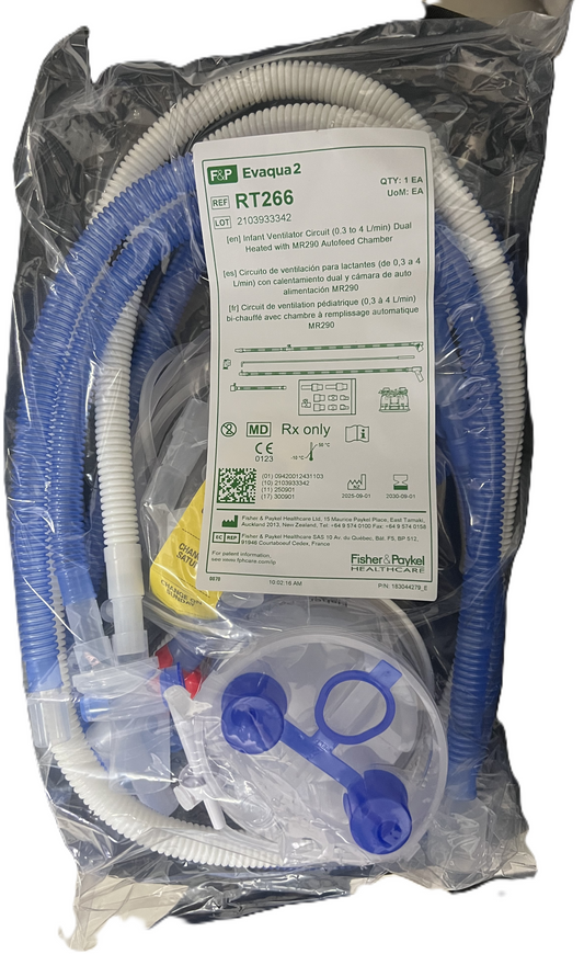 Fisher & Paykel Healthcare RT266 Evaqua 2 Dual Heated Infant Circuit with MR290 Autofeed Chamber