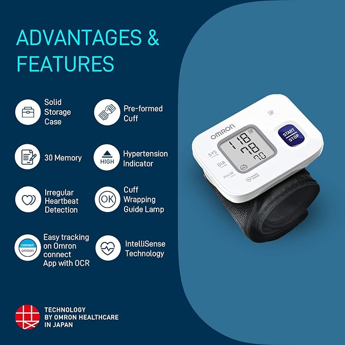 Omron HEM-6161 Digital Wrist Blood Pressure Monitor