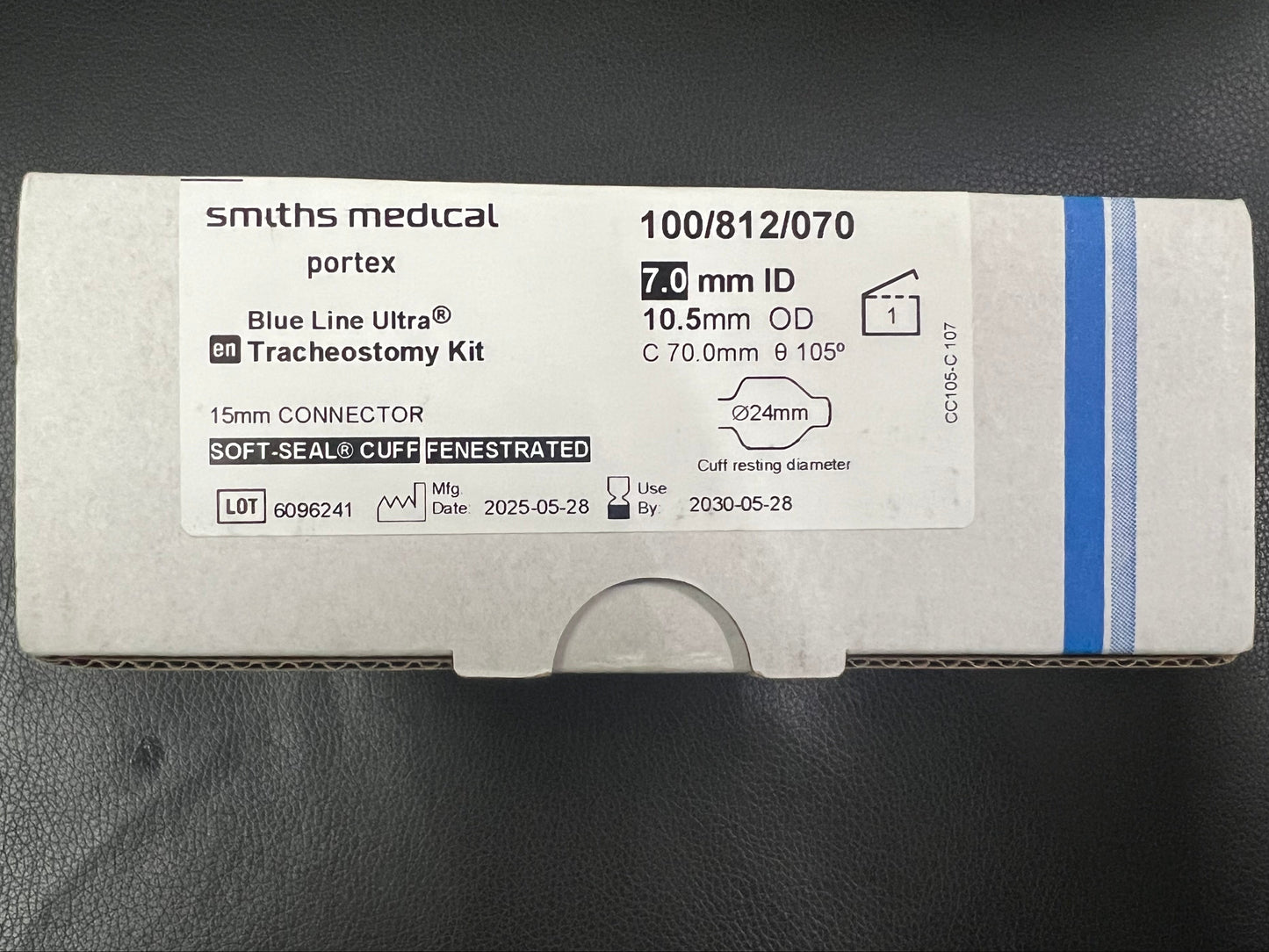 Portex Blue Line Ultra Tracheostomy Kit - Cuffed & Fenestrated