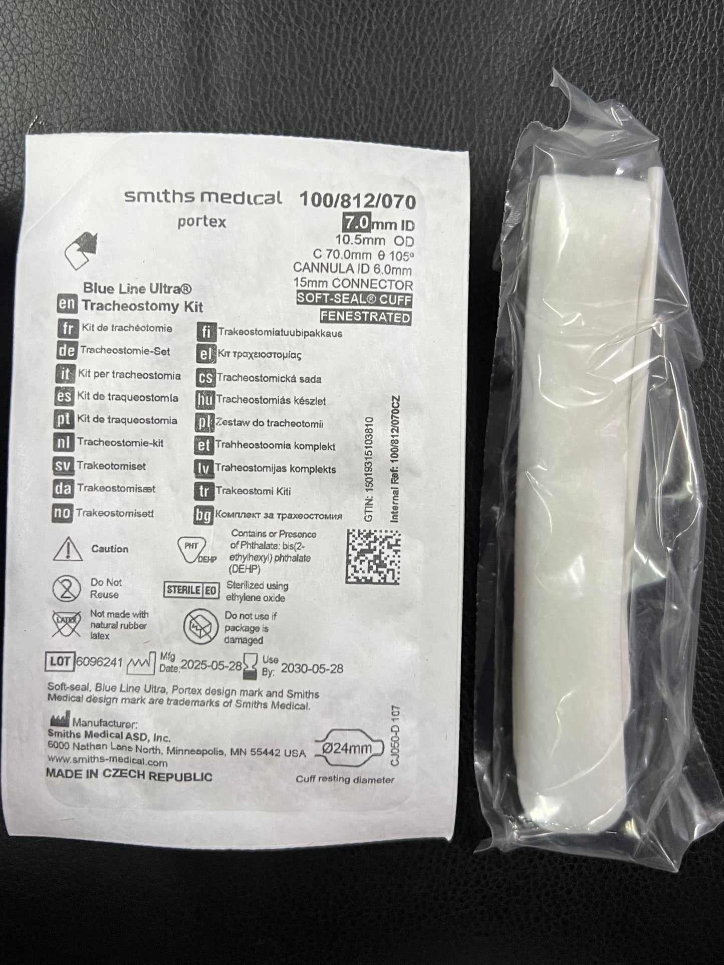 Portex Blue Line Ultra Tracheostomy Kit - Cuffed & Fenestrated