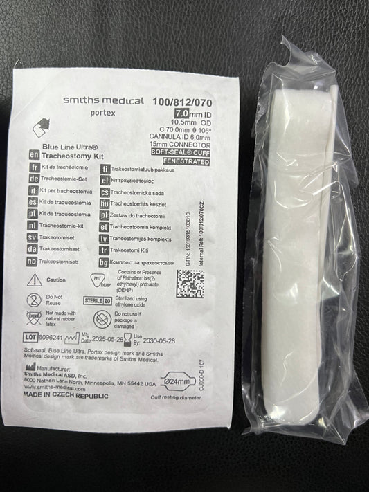 Portex Blue Line Ultra Tracheostomy Kit - Cuffed & Fenestrated