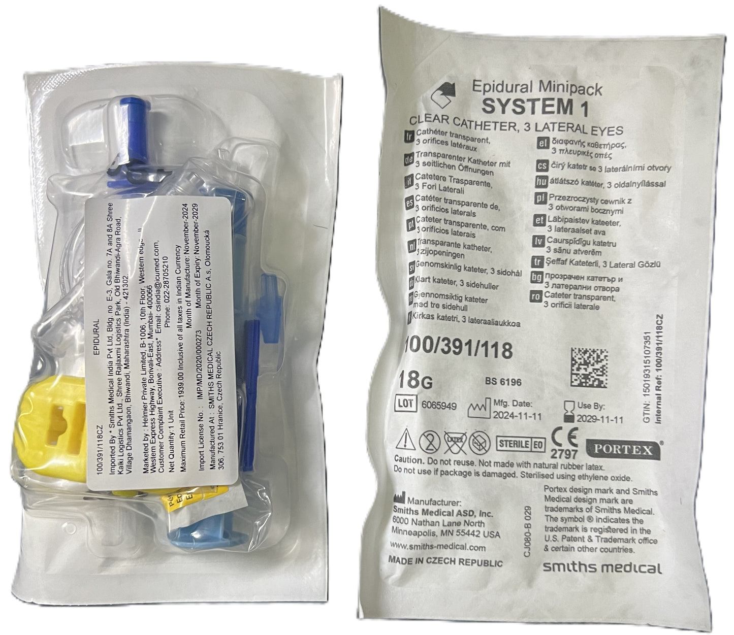 Portex® Epidural Minipack System 1 – 16G & 18G
