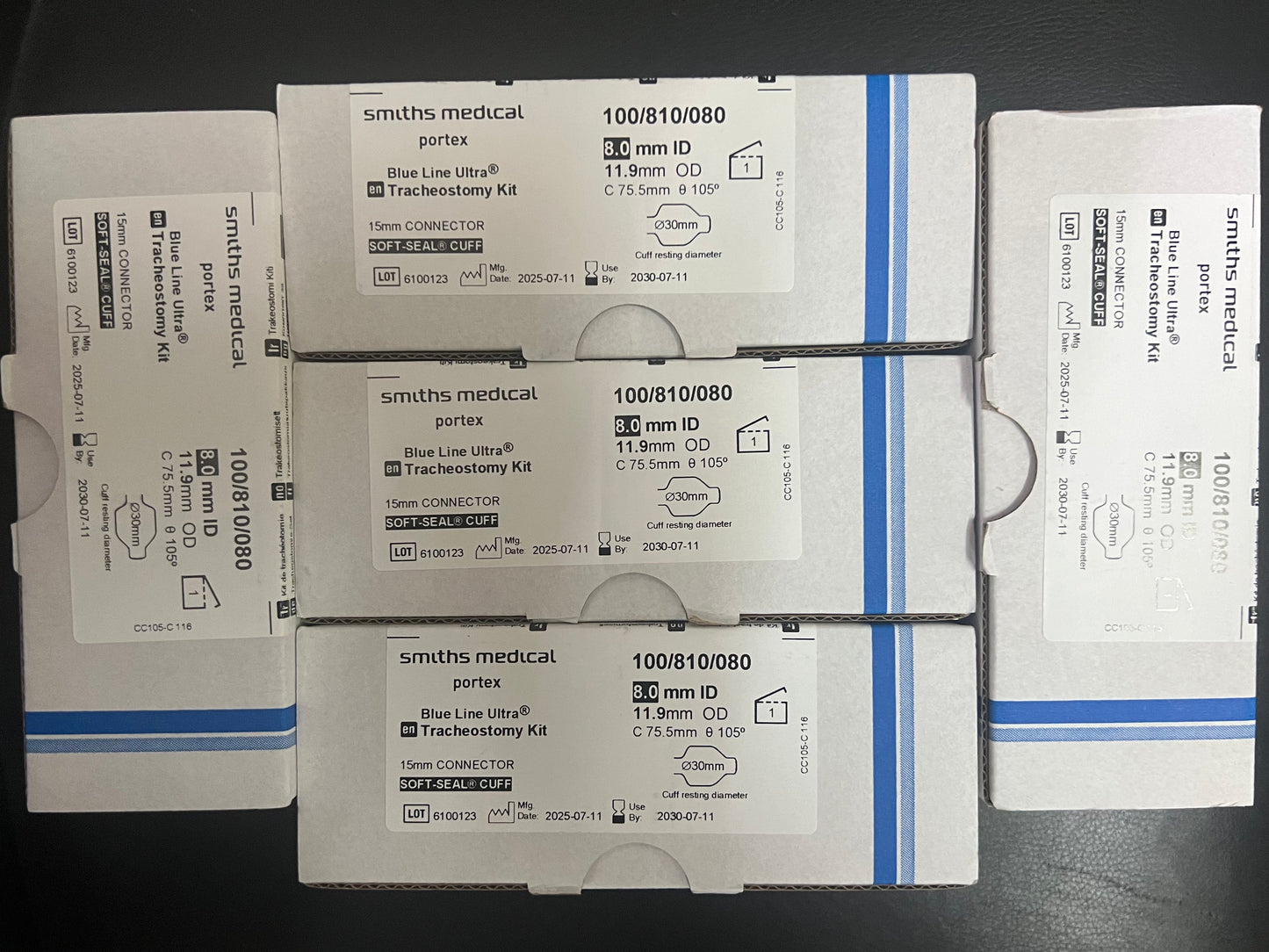 Portex Blue Line Ultra Cuffed Tracheostomy Tube — 100/810/060 - 100/810/090