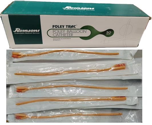 Romsons Foley Trac Foley Balloon Catheter 2 Way
