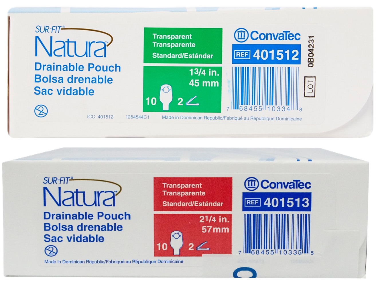 SUR-FIT Natura® Two-Piece Drainable Ostomy Pouch