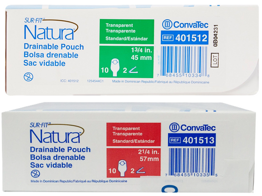 SUR-FIT Natura® Two-Piece Drainable Ostomy Pouch