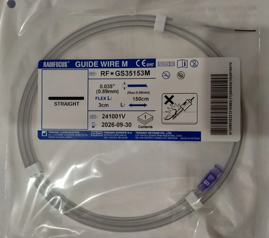 Terumo Radifocus® Guide Wire M GS35153M – 0.035” x 150cm, Straight Tip