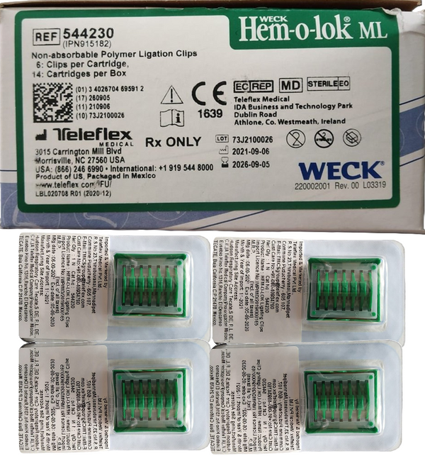 Weck Hem-o-Lok Ligating Clips REF 544230, 544240, 544250 – SHAH TRADING ...