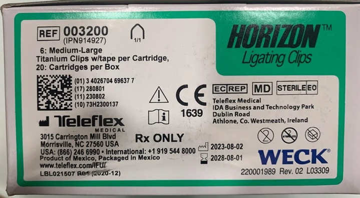 Weck Horizon™ Titanium Ligating Clips