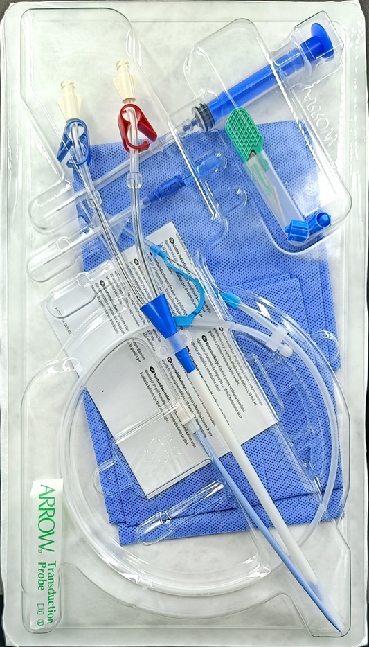 Arrow CS-12122F Two-Lumen Hemodialysis Catheter